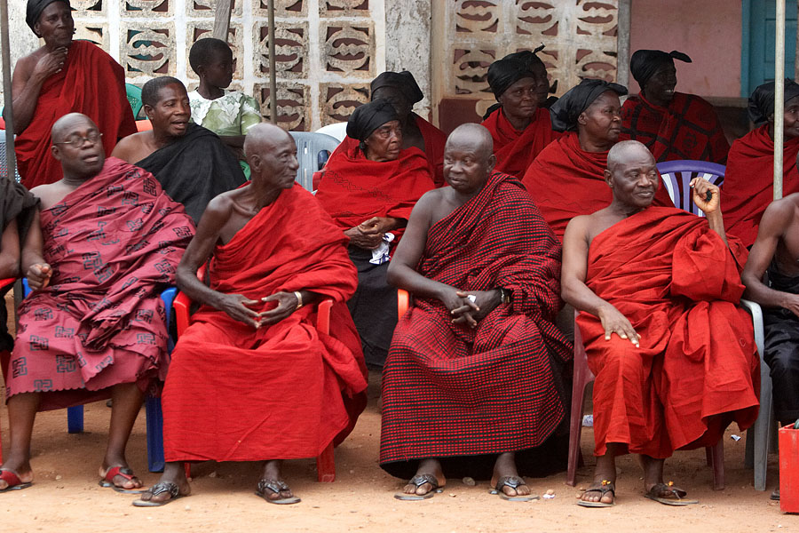 343   Family watching the funeral celebration